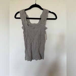 NWT Free People Gray Textured Tank Top M-L

LOT C